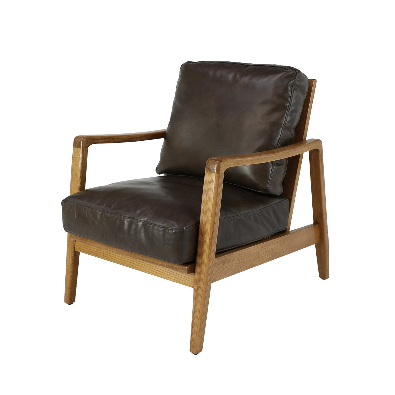 REID ARMCHAIR - BROWN LEATHER