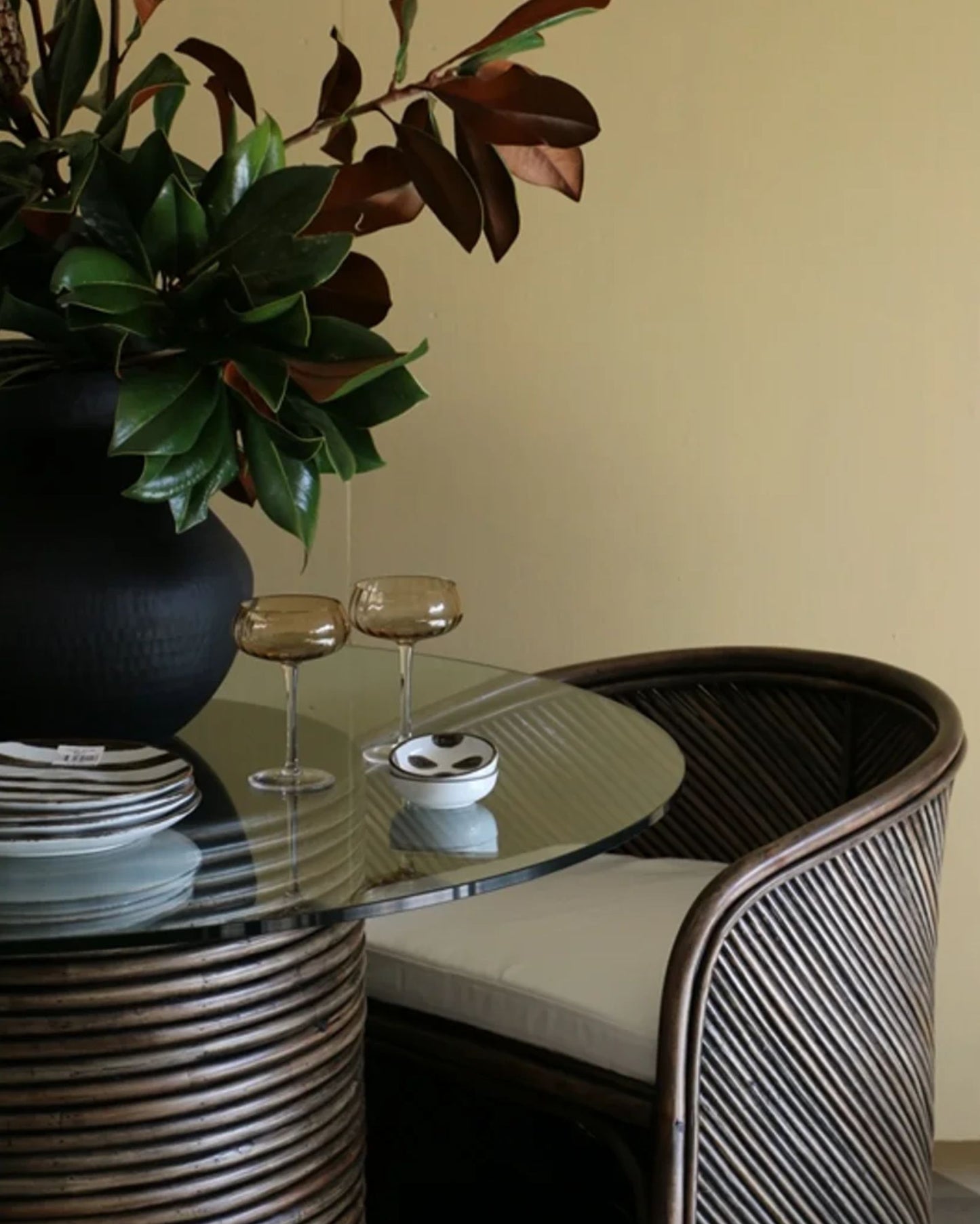 BERMUDA DINING CHAIR - WALNUT RATTAN