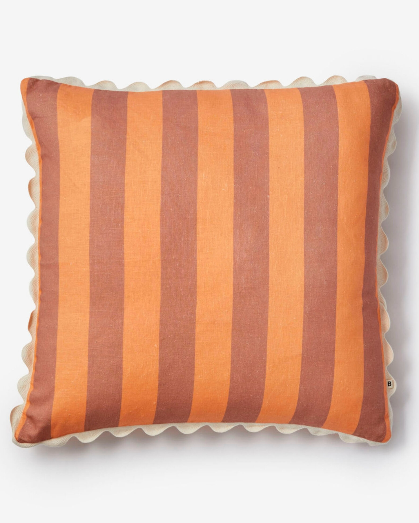 BOLD STRIPE - PEACH LINEN CUSHION COVRT 60x60