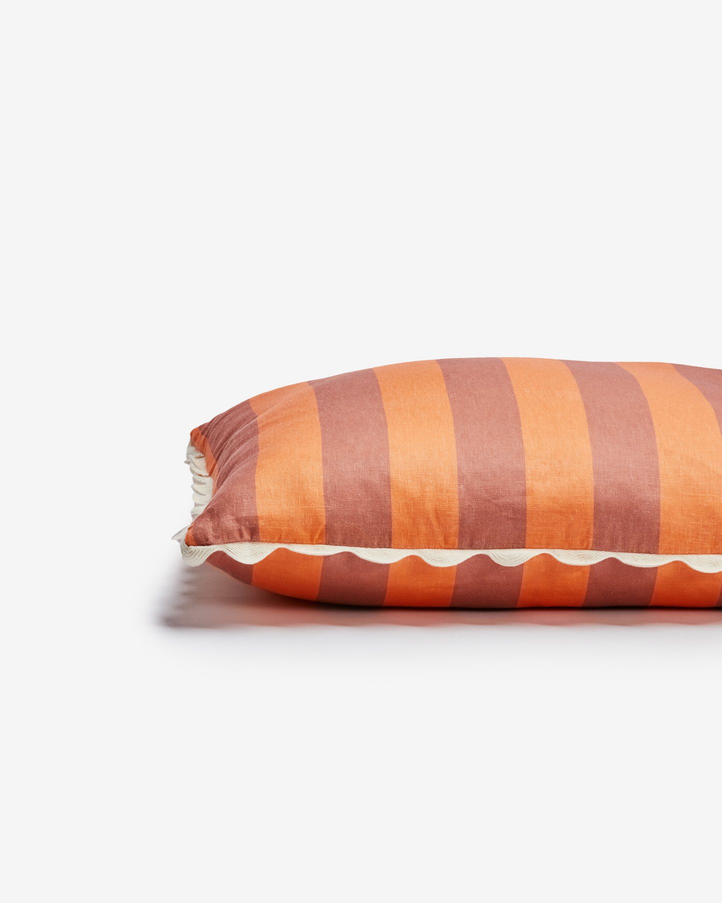 BOLD STRIPE - PEACH LINEN CUSHION COVRT 60x60