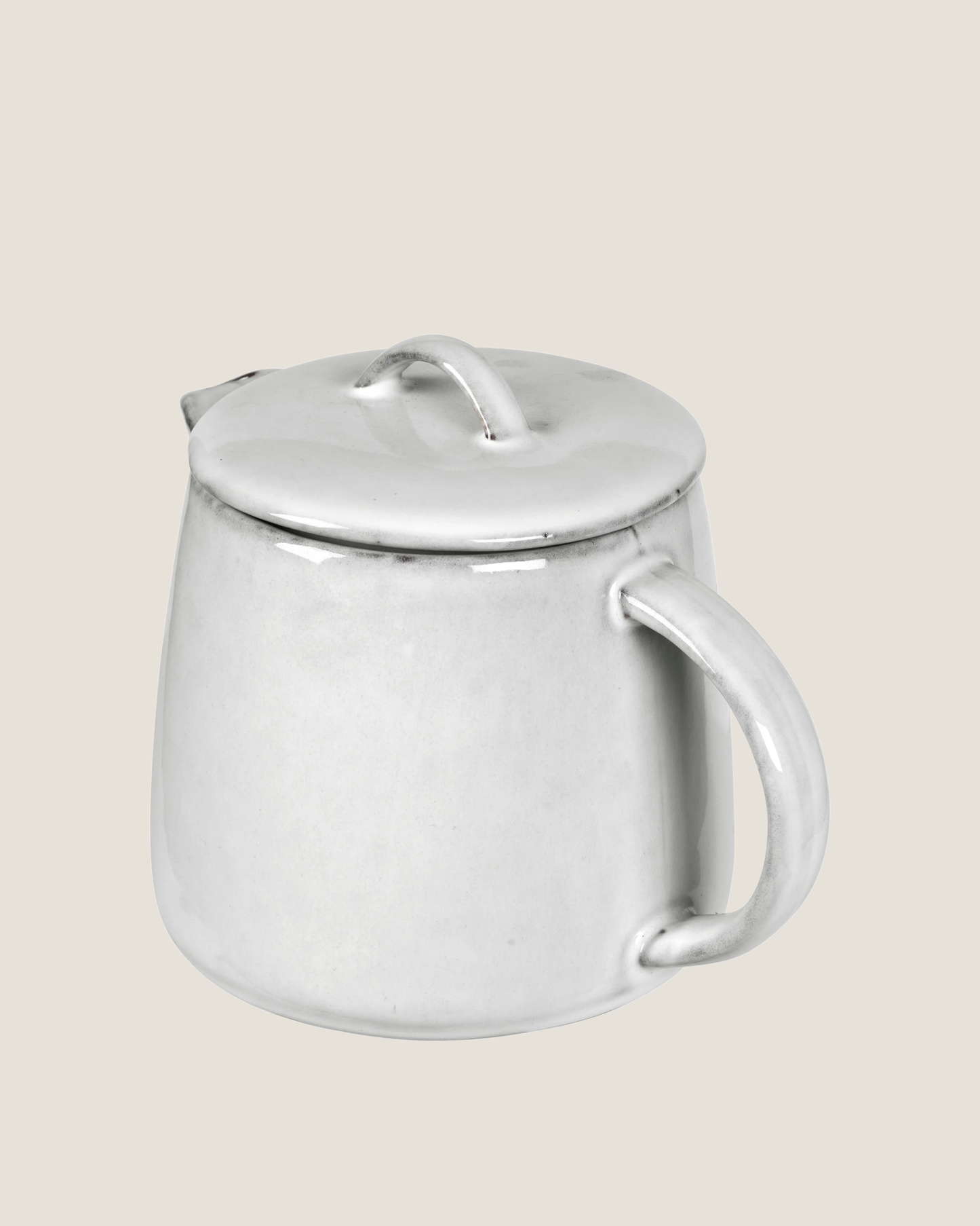 TEA POT WITH FLAT LID - NORDIC SAND