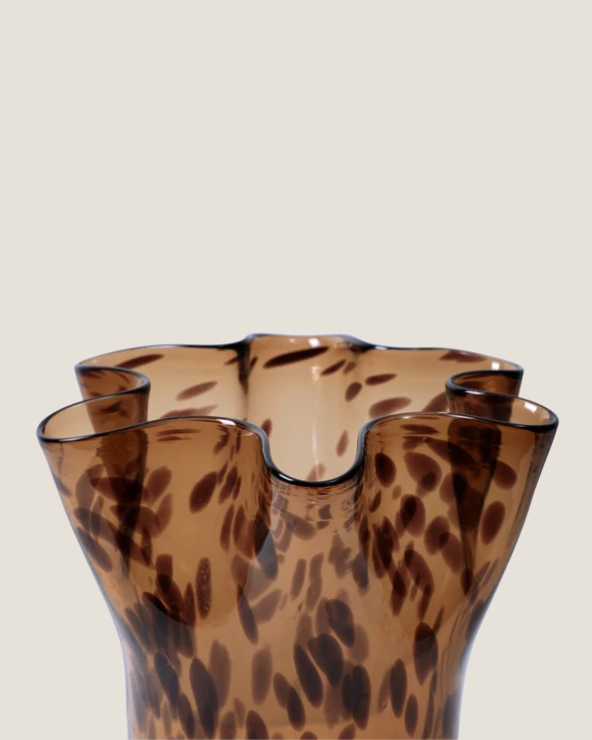 BROSTE VASE LIVA - BROWN LEOPARD