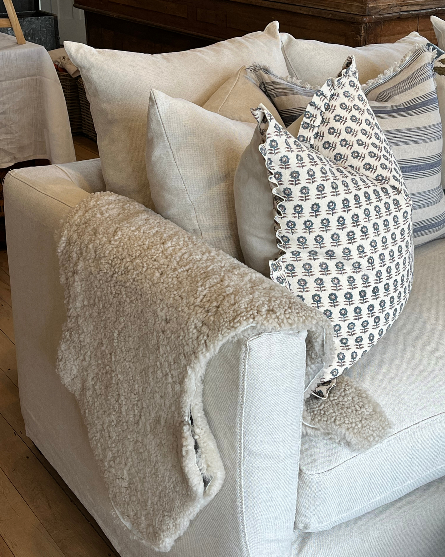 CHALET TWO SEAT SOFA - SALT AND PEPPER