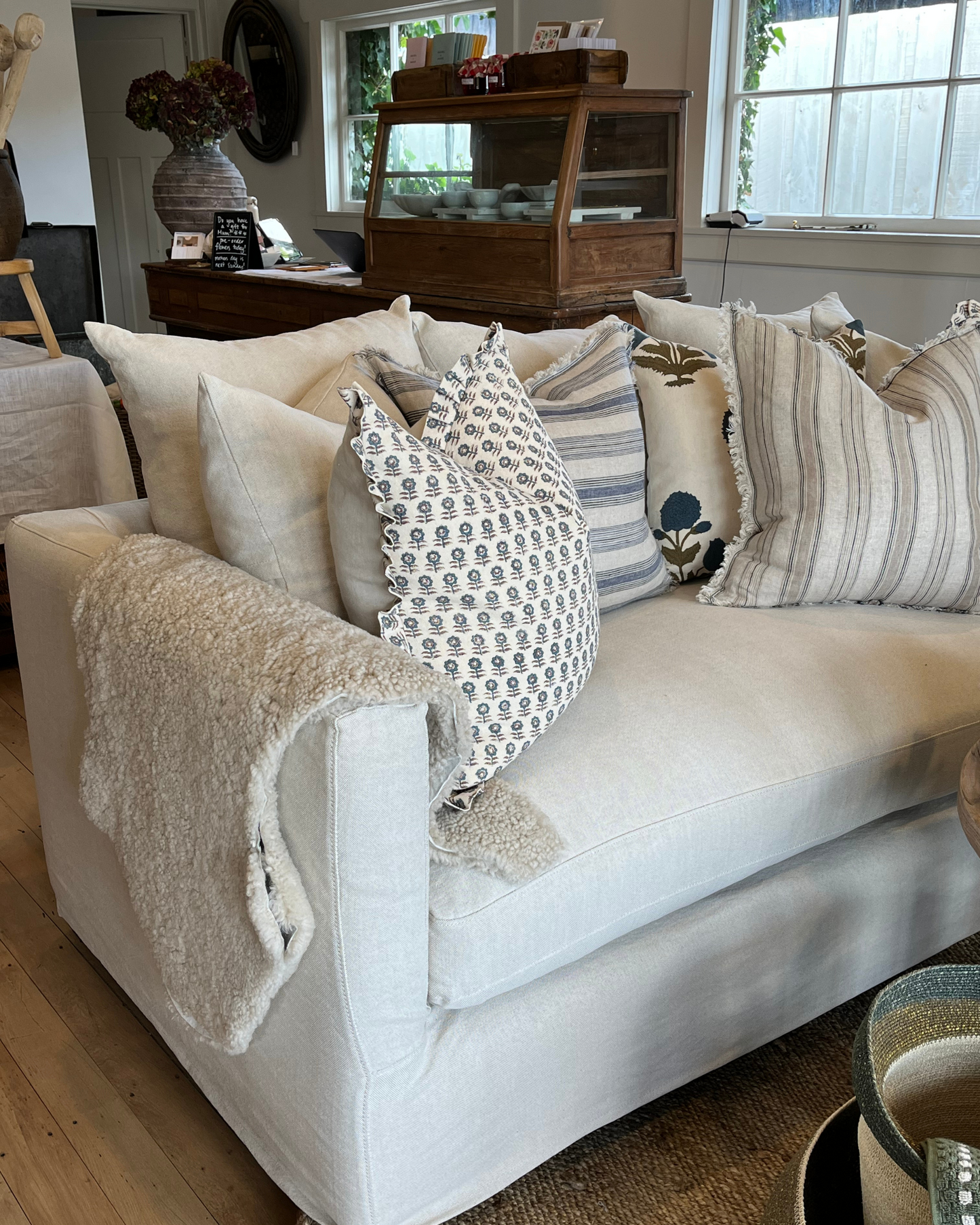 CHALET TWO SEAT SOFA - SALT AND PEPPER