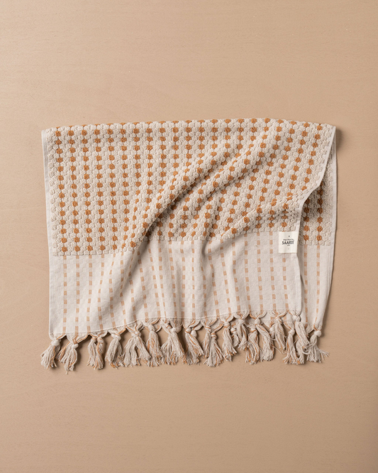 CHICKPEA BATH MAT - STONE/TERRACOTTA