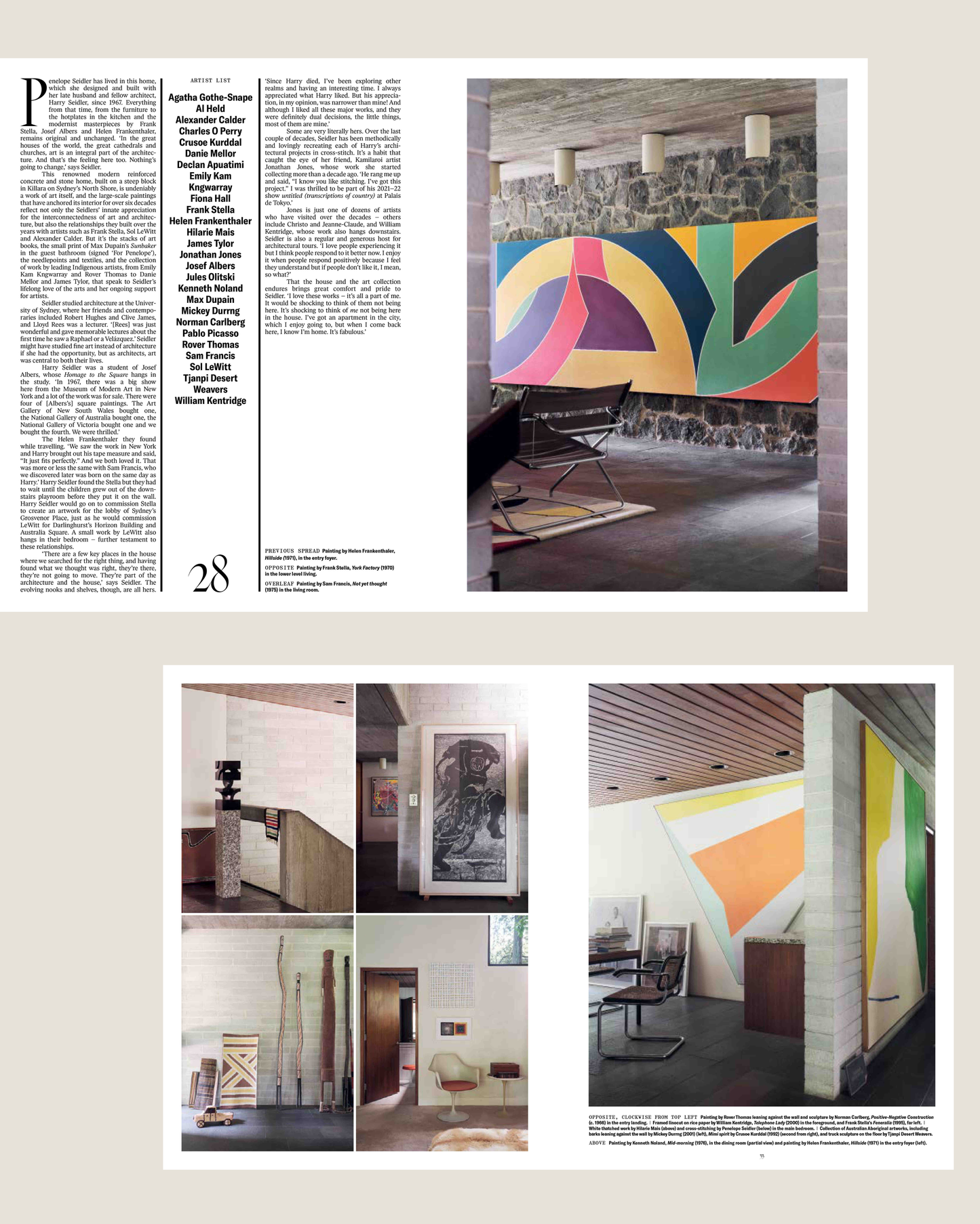 COLLECTING: LIVING WITH ART - BY KYM ELPHINSTONE