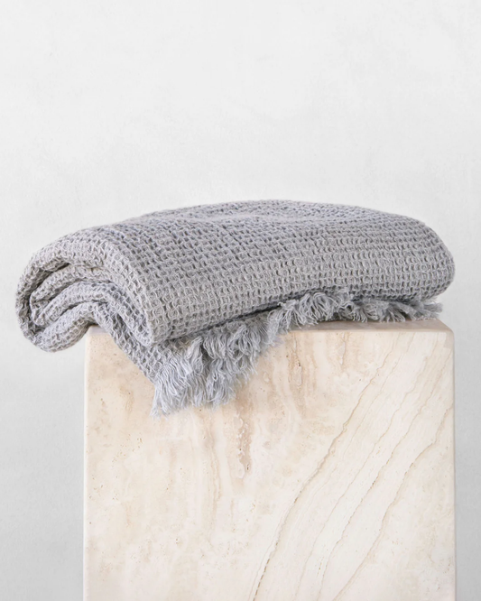 FLOCCA LINEN BATH TOWEL - FOG