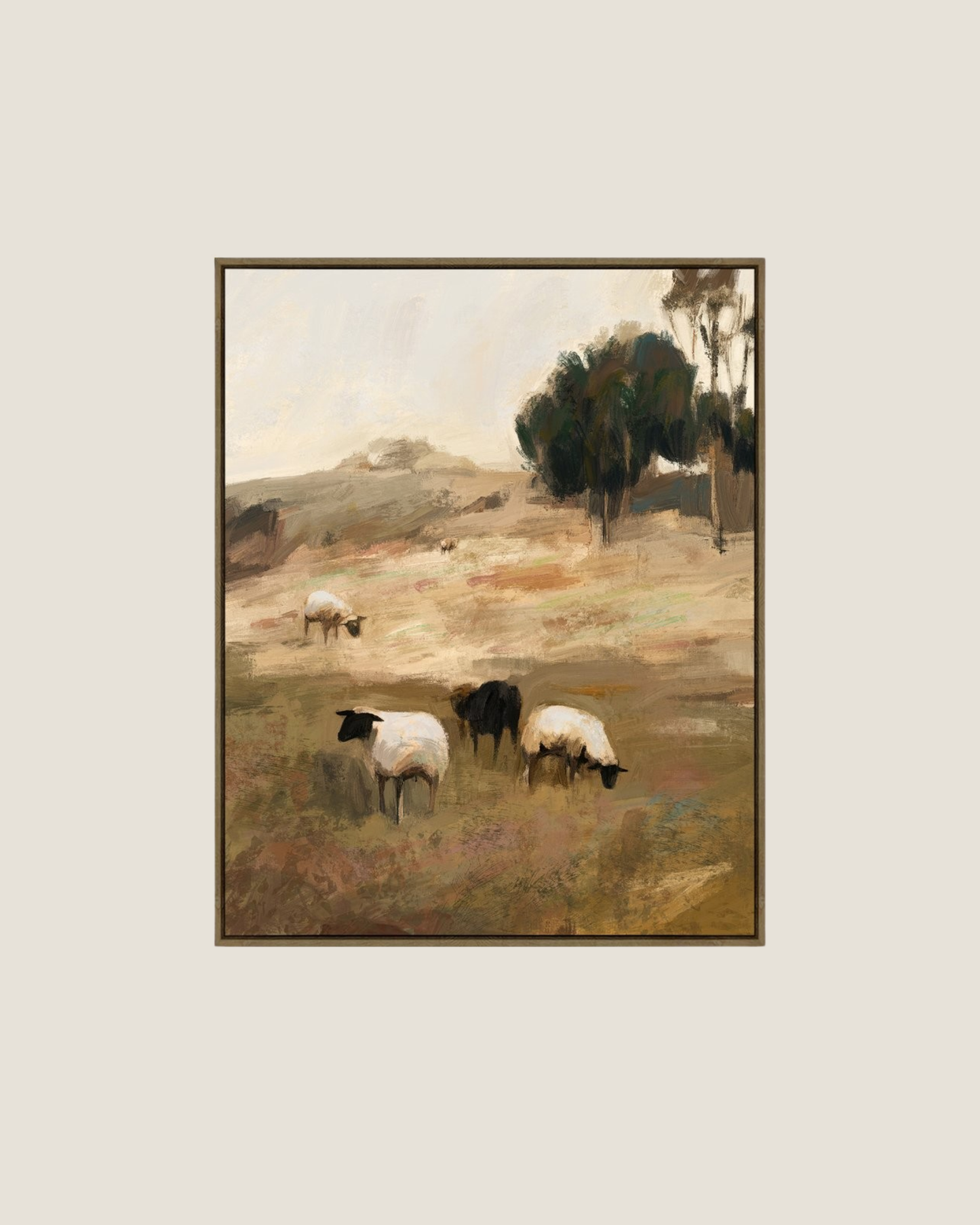 FLOCK - HAND EMBELISHED FRAMED CANVAS