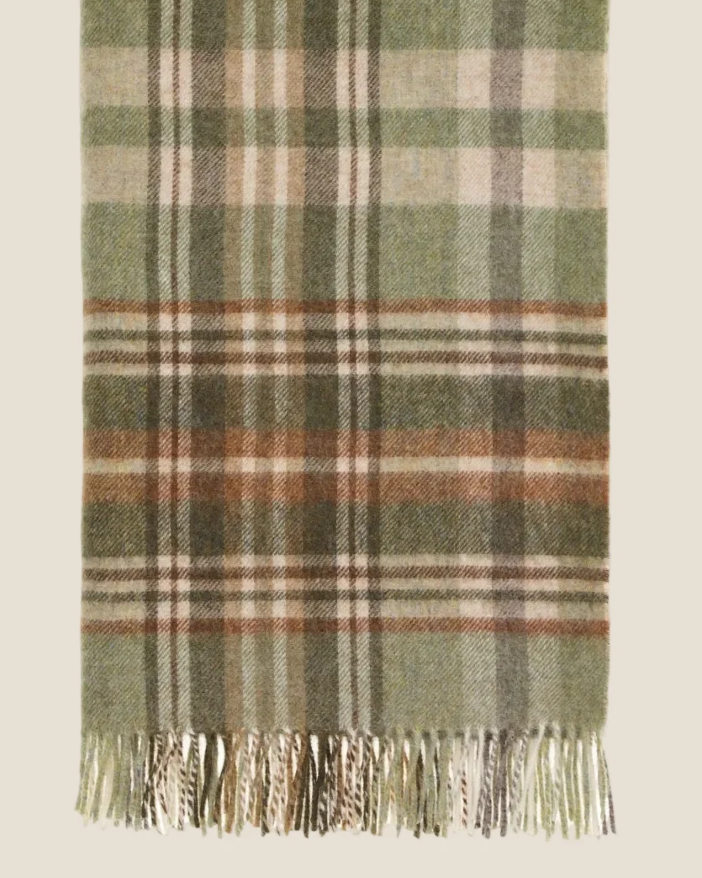 GLEN COE NZ WOOL THROW - SAGE