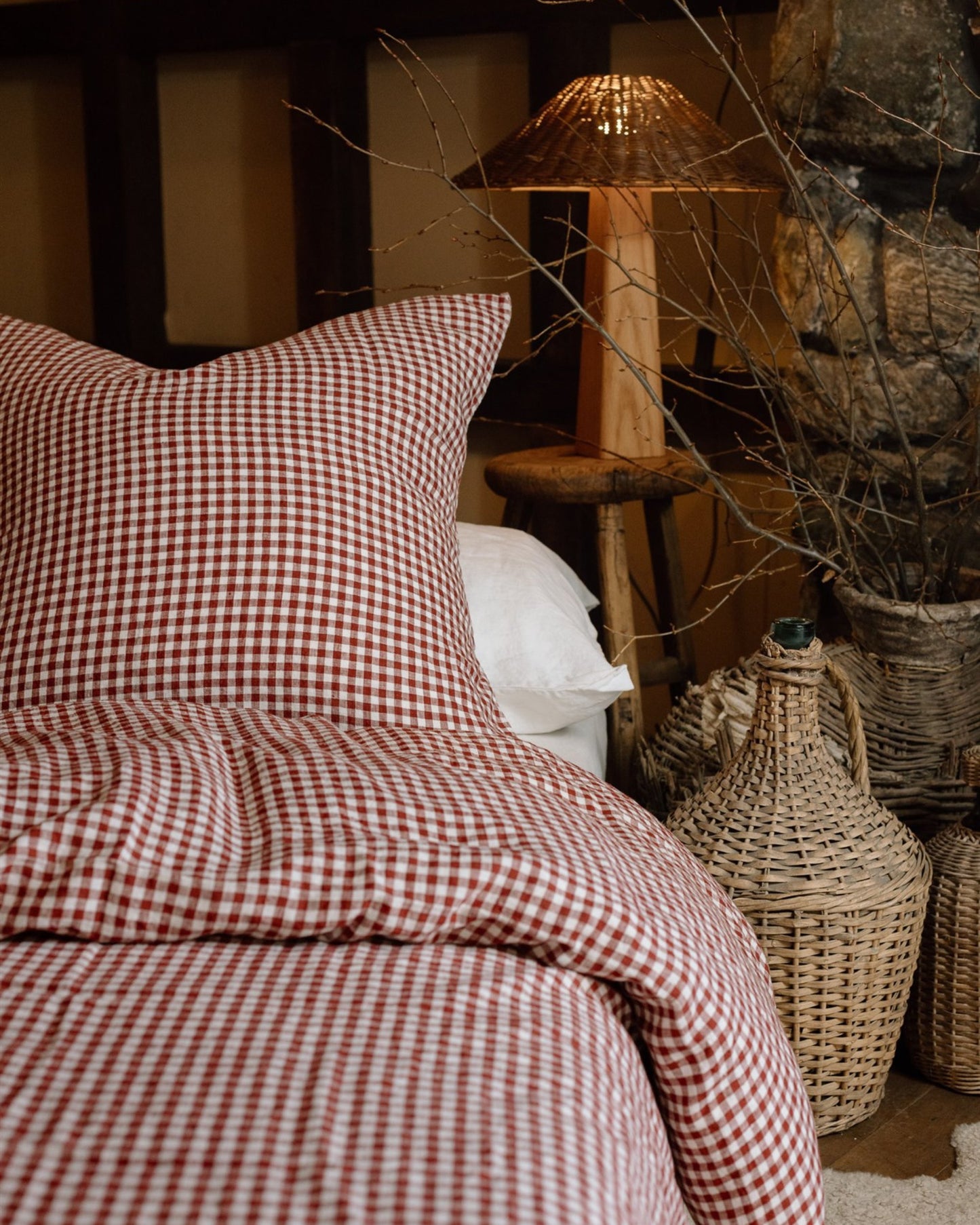 LE LIN MULBERY GINGHAM DUVET
