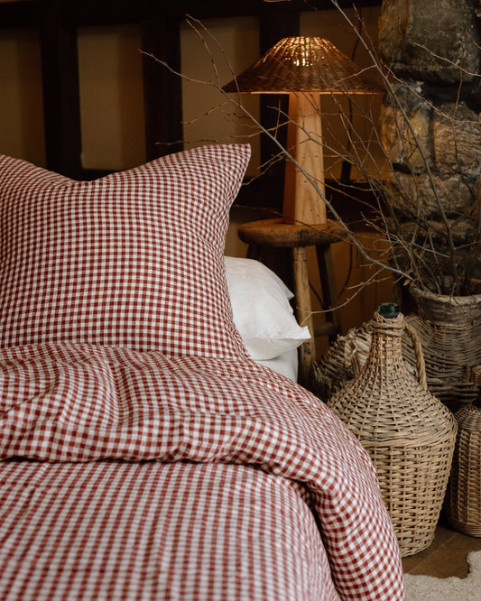 LE LIN MULBERY GINGHAM DUVET