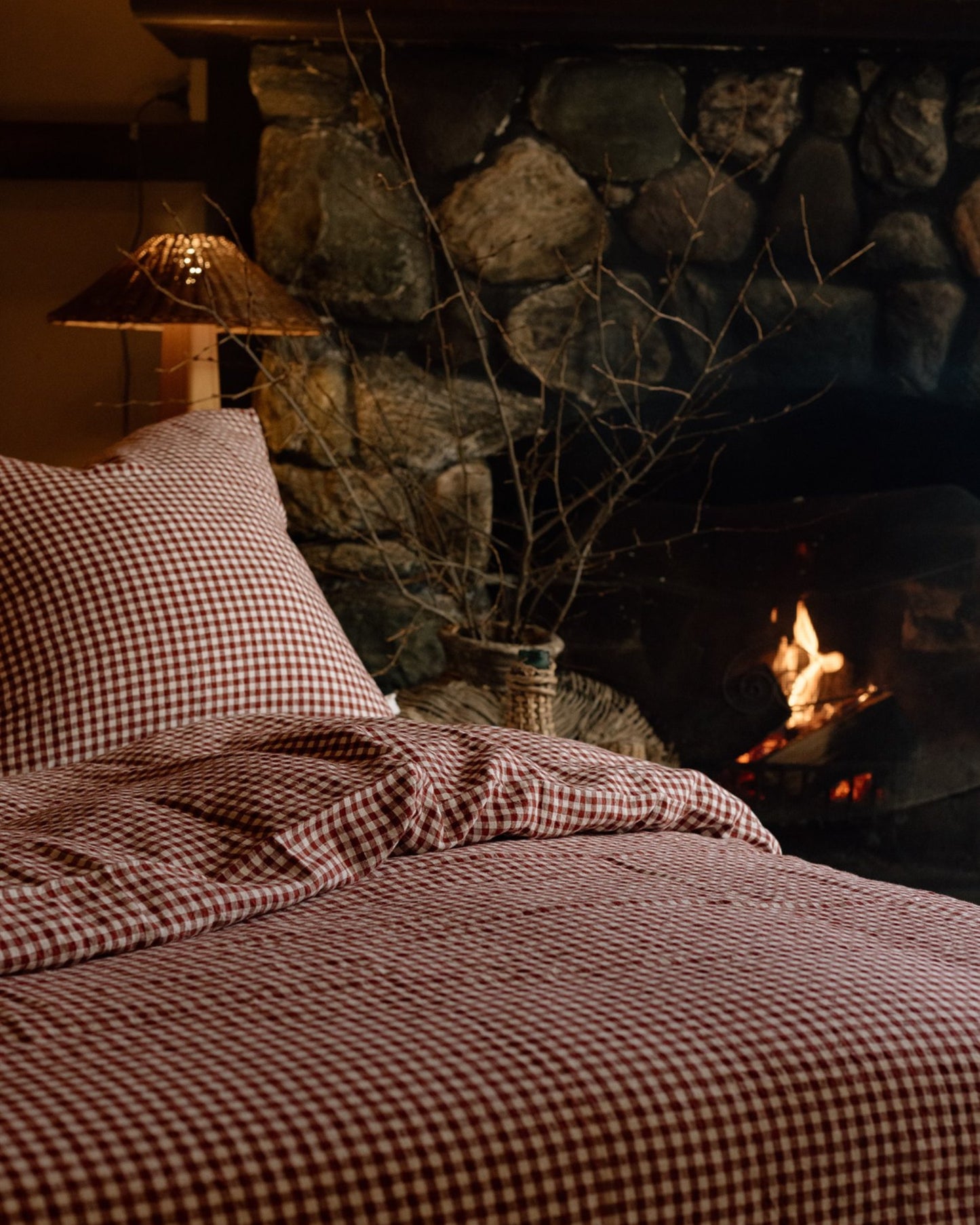 LE LIN MULBERY GINGHAM DUVET