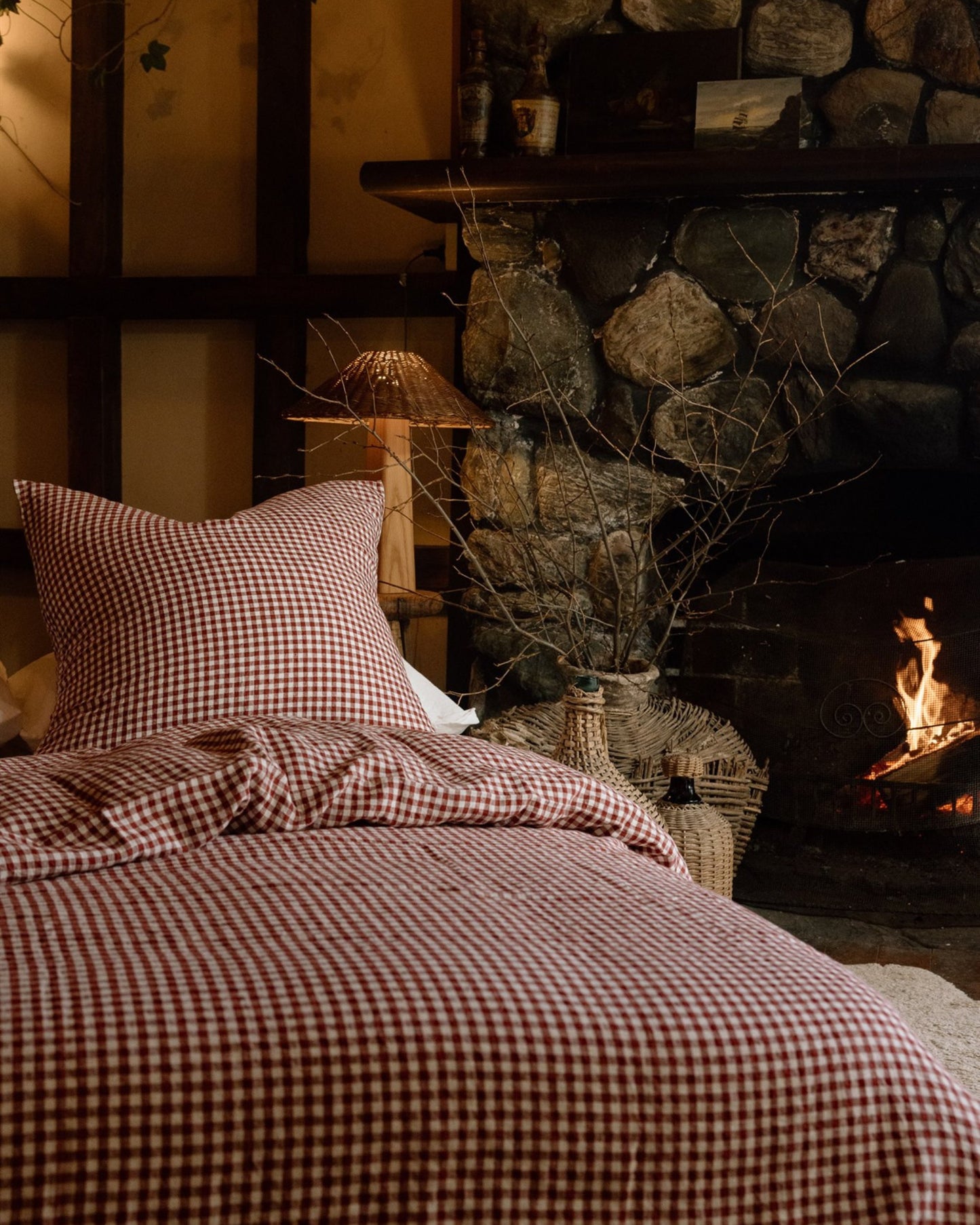 LE LIN MULBERY GINGHAM DUVET