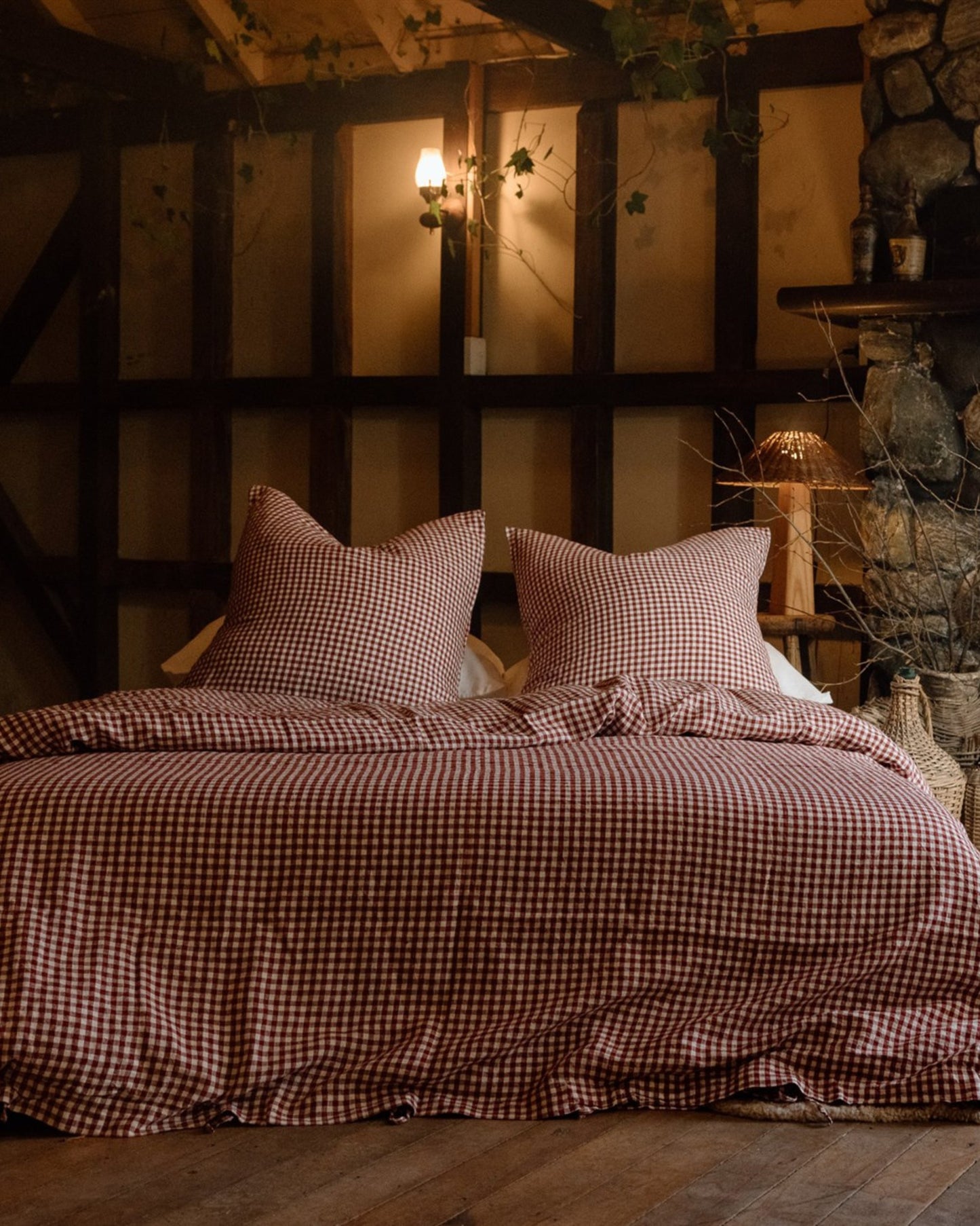 LE LIN MULBERY GINGHAM DUVET