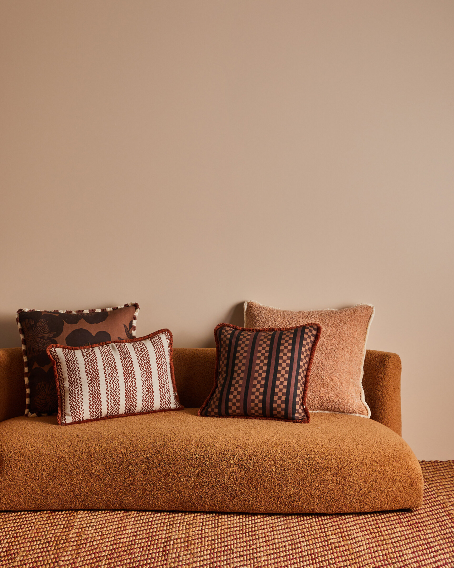 MARCO TILE - CHOCOLATE CUSHION COVER 50x50