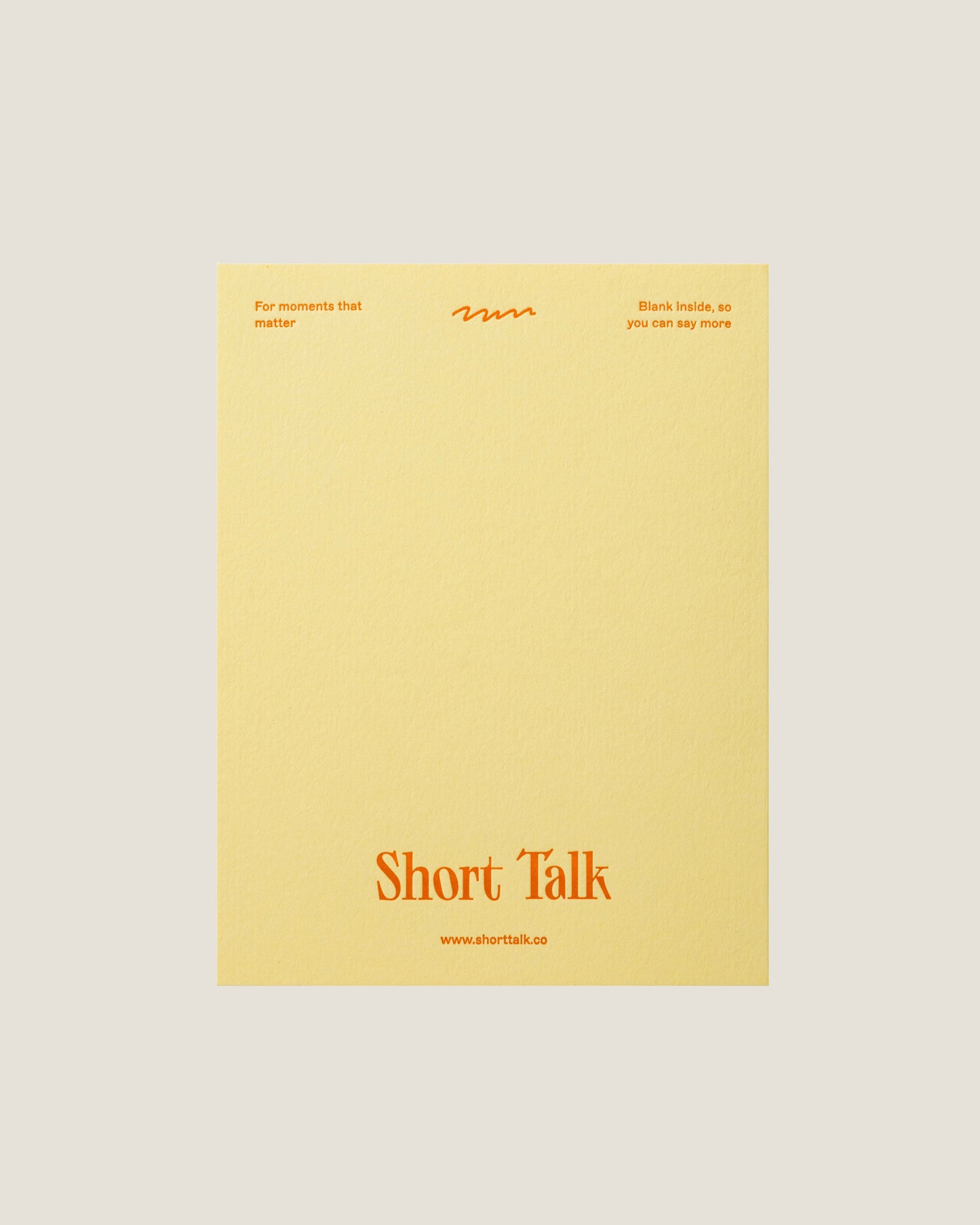 MY PERSON - SHORT TALK GREETING CARD