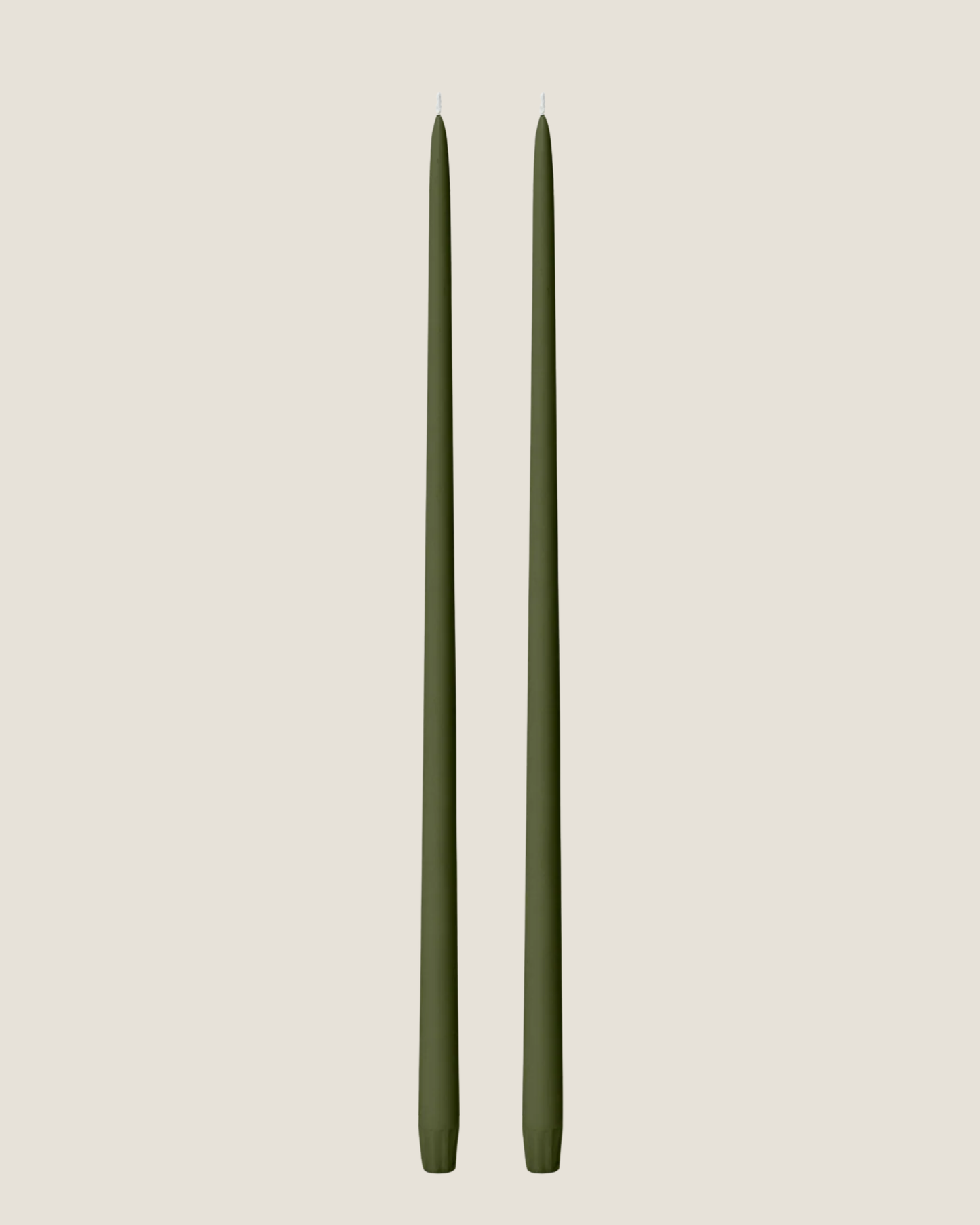 55CM TAPER CANDLES - OLIVE