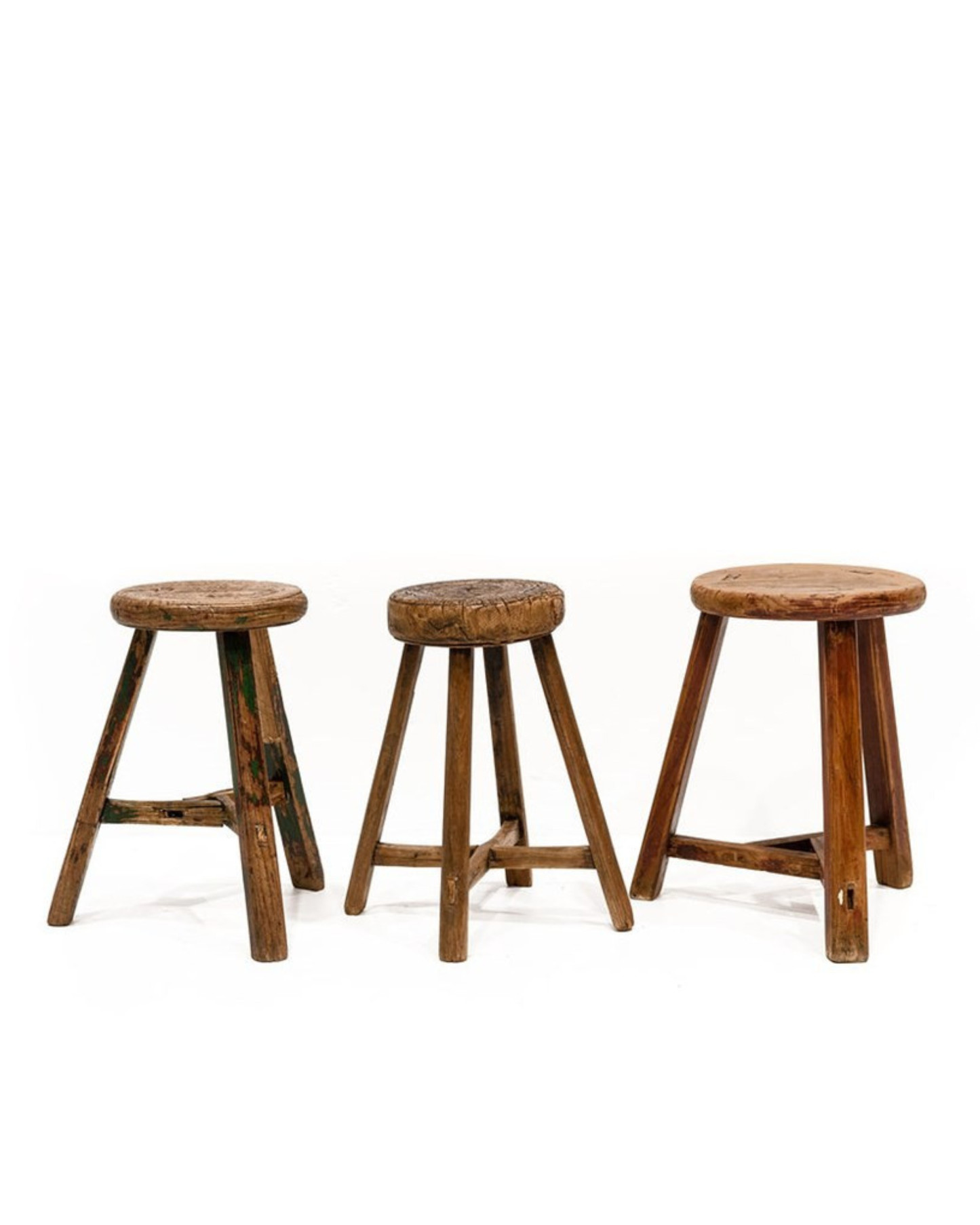 ORIGINAL WOODEN ROUND STOOL - LARGE