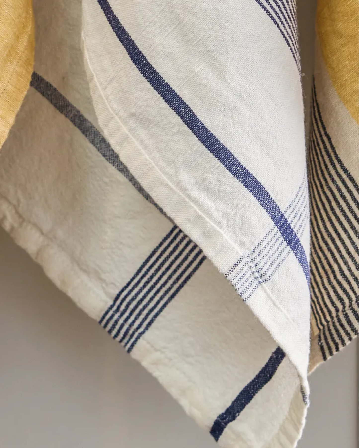 PLAID MARINE TEATOWEL - COTTON/LINEN