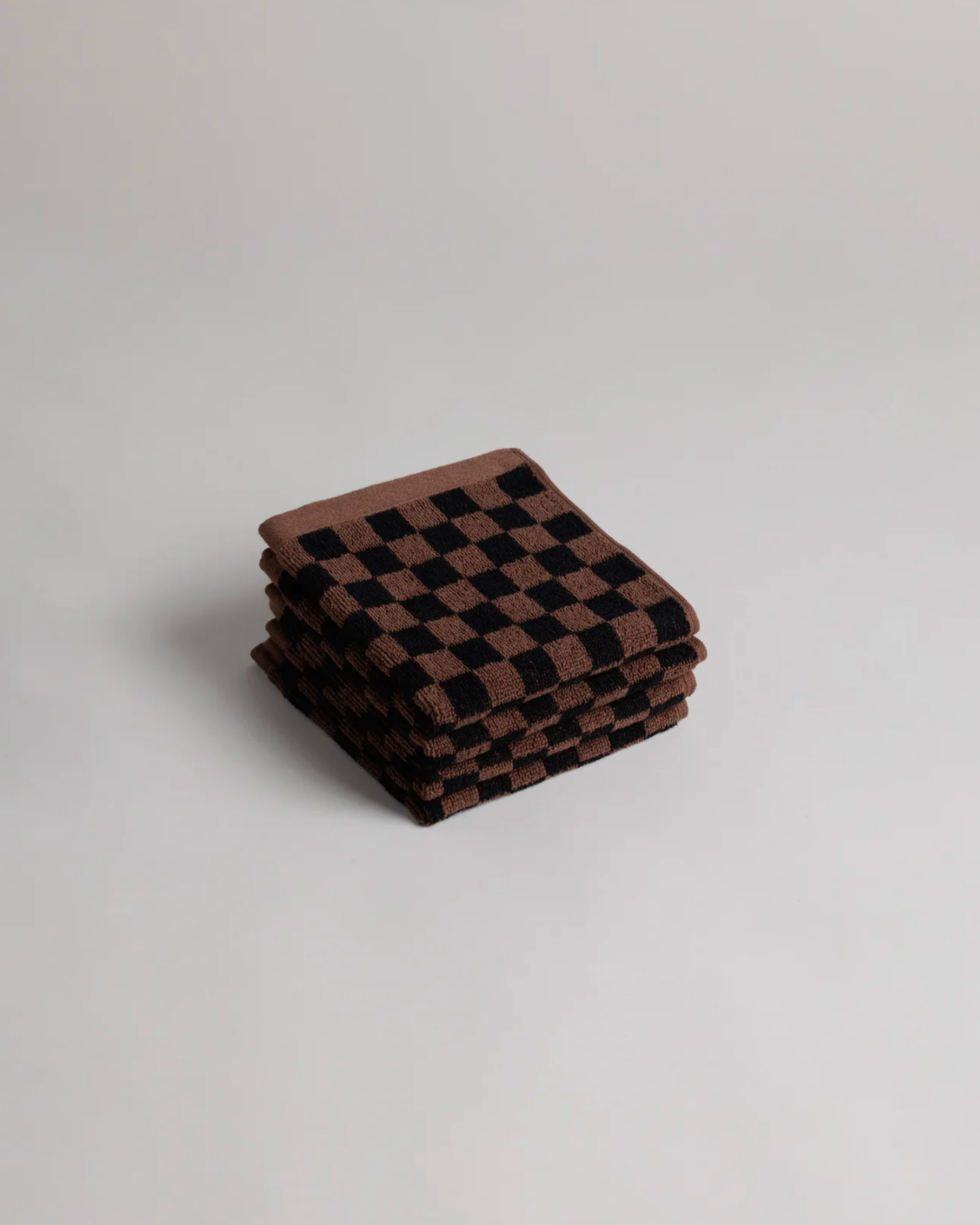 QUILL FACE CLOTHS - TABAC & NOIR