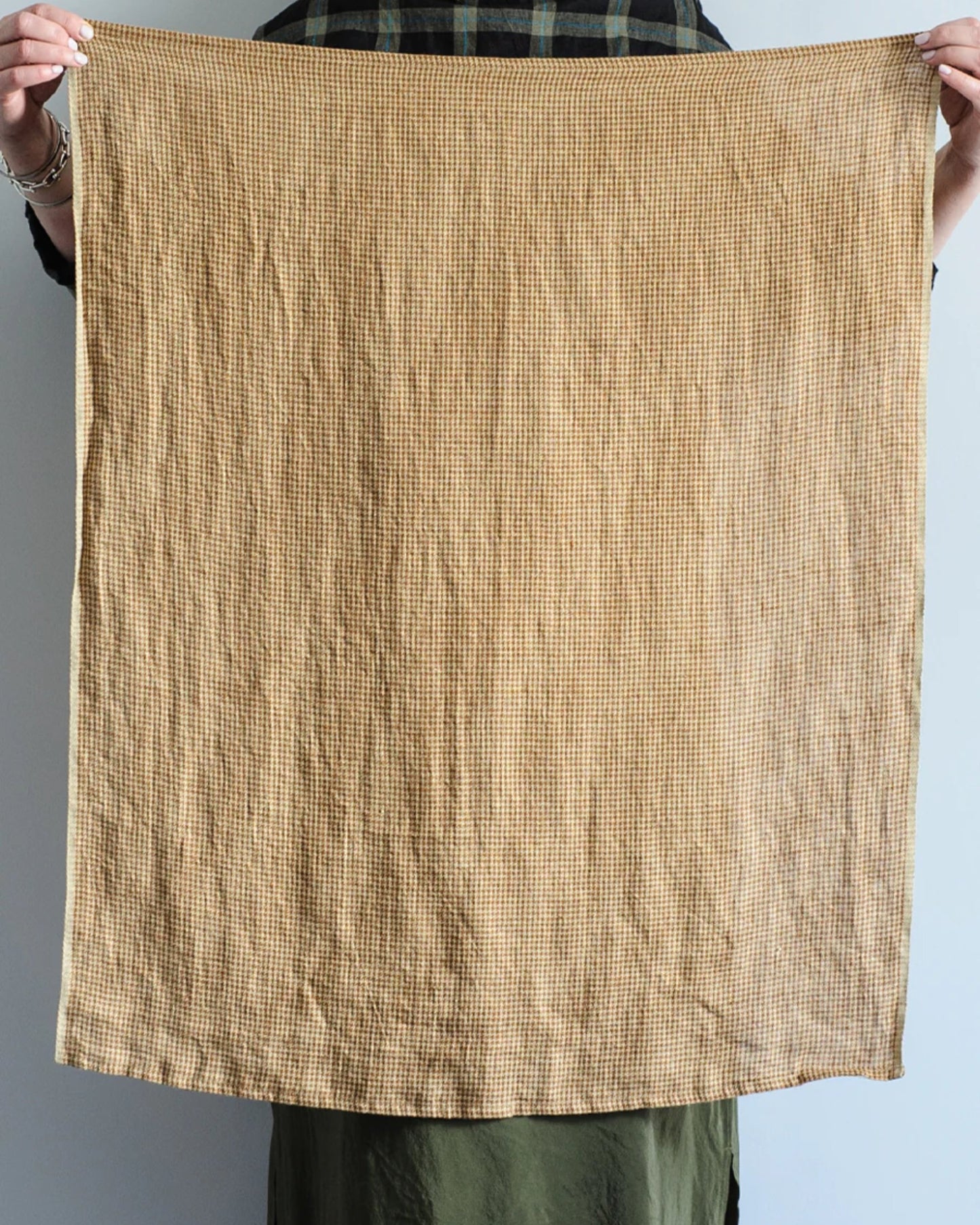 TEA TOWEL - SEPIA HOUNDSTOOTH