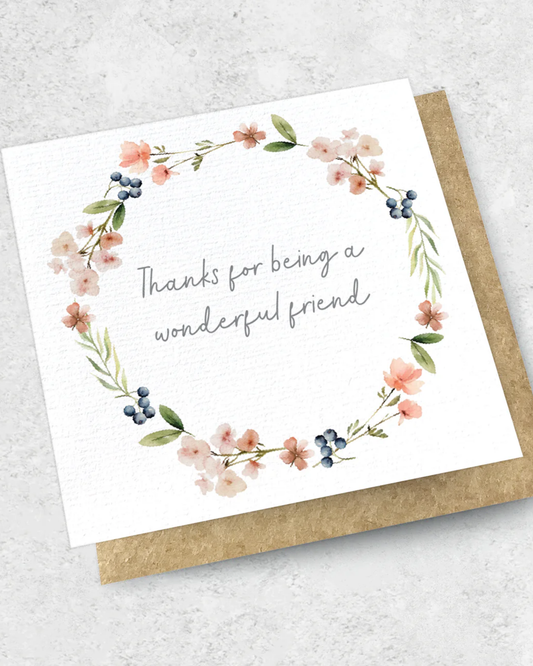 THANKS FOR BEING A WONDERFUL FRIEND - GREETING CARD