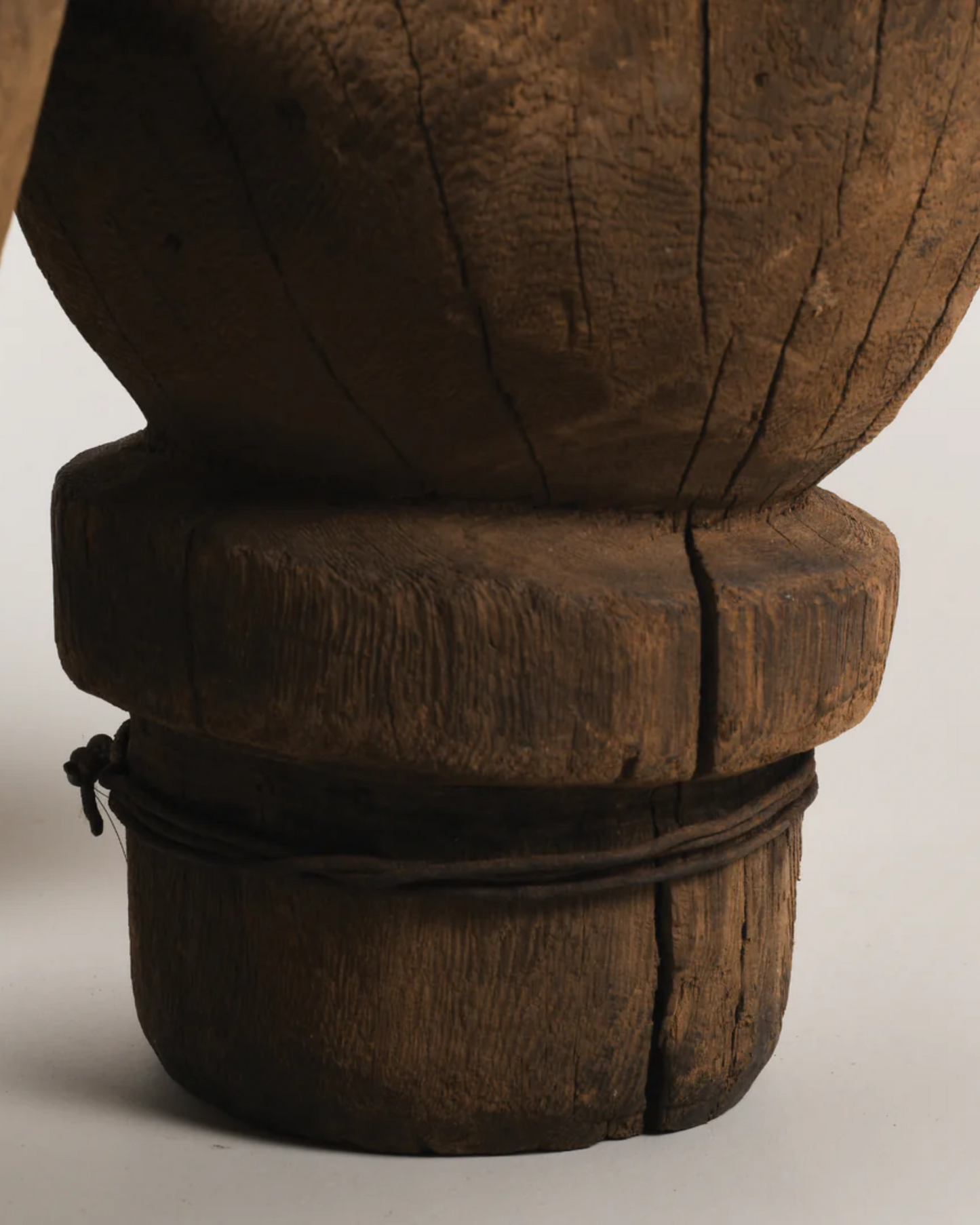 TIMBER CANDLE STANDS WITH IRON CUP