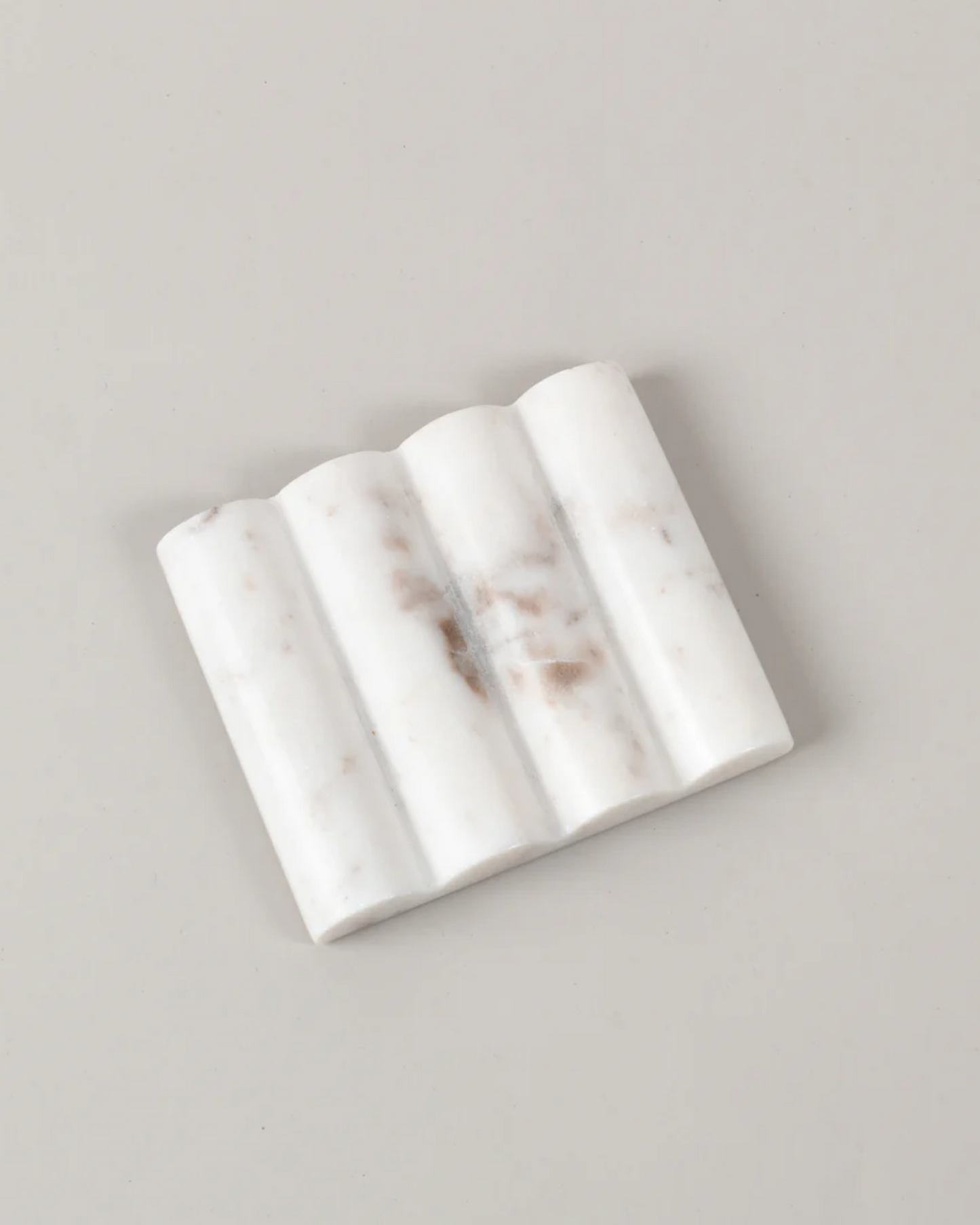 WHITE MARBLE SOAP DISH/SPOON REST