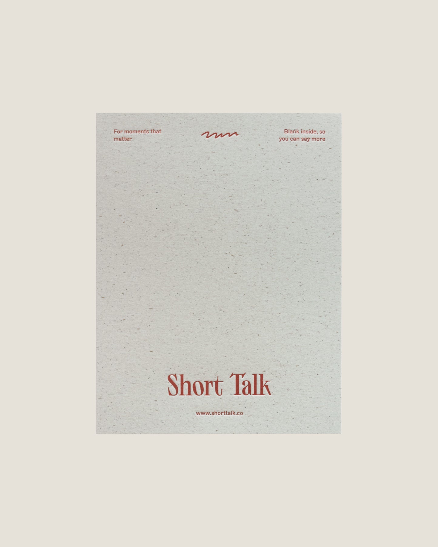 YOU AND ME - SHORT TALK GREETING CARD