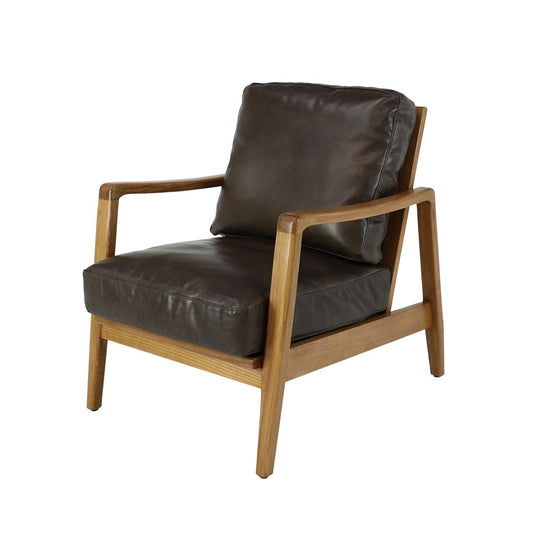 REID ARMCHAIR - BROWN LEATHER