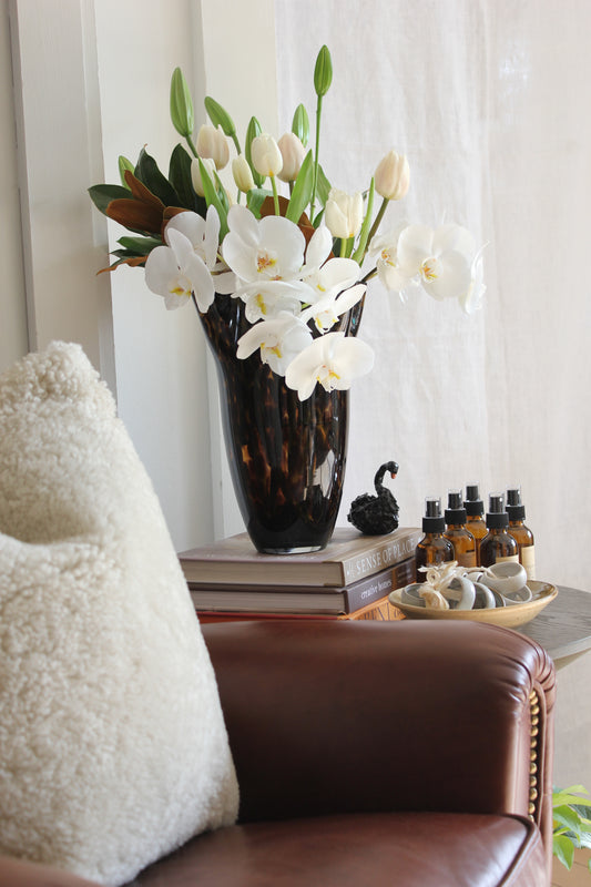 BROSTE VASE LIVA - BROWN LEOPARD