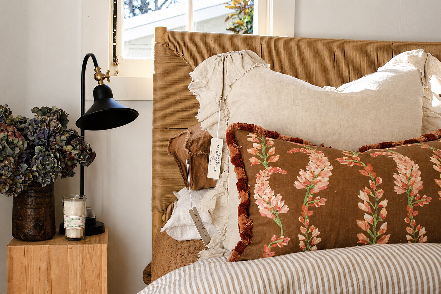 PENNY CUSHION - BROWN 60X40