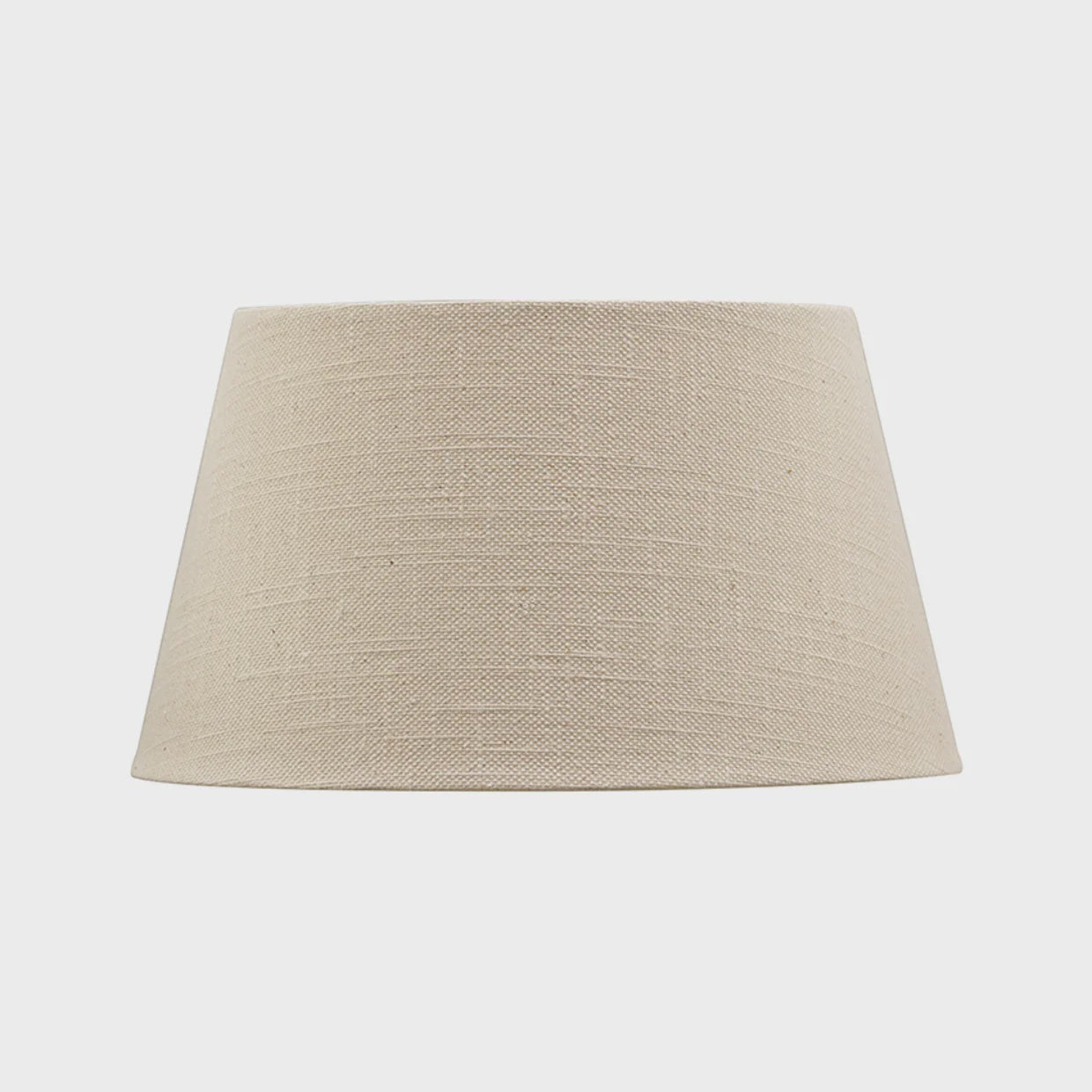 BEIGE WOVEN LINEN STYLE 41CM TAPERED DRUM LAMPSHADE