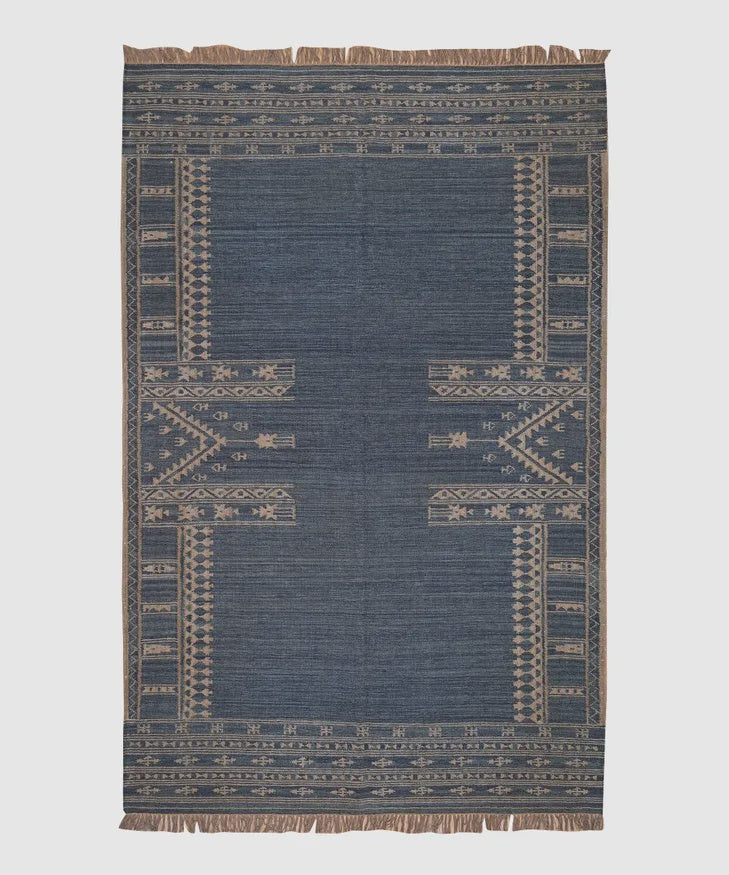 SUNDARA MOTIF RUG BLUE MEDIUM