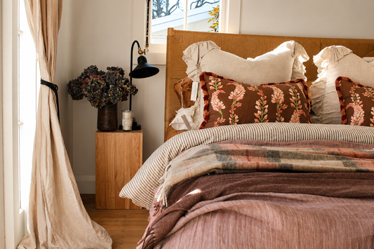 PENNY CUSHION - BROWN 60X40