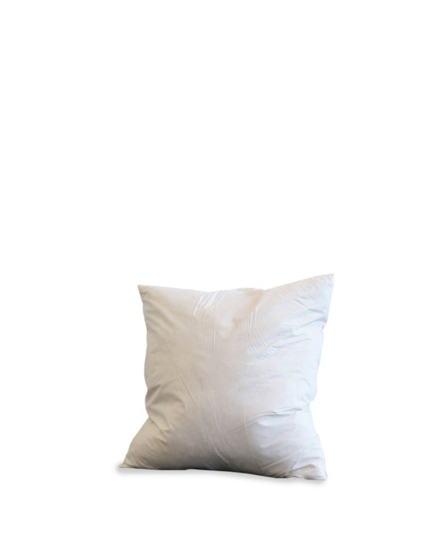 The **INNER 55x55** by **Hawthorne**, a square cushion filled with 100% duck feathers, is displayed on a minimalist white background, highlighting its soft texture and standard size.