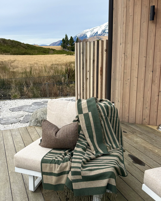 ARBORETUM HERITAGE GREEN 100% MERINO THROW
