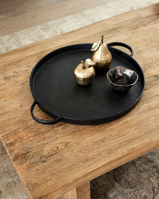 BALTON ROUND IRON TRAY WITH HANDLES