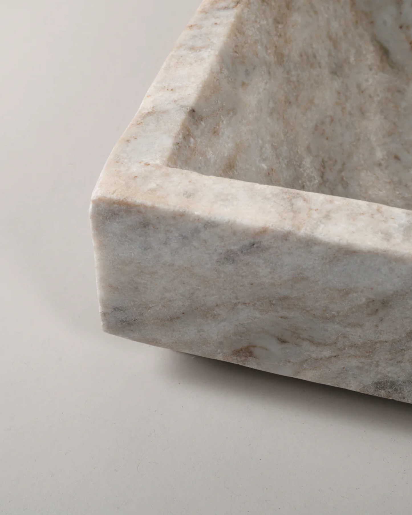 BEIGE RECTANGLE MARBLE DISH/BOWL