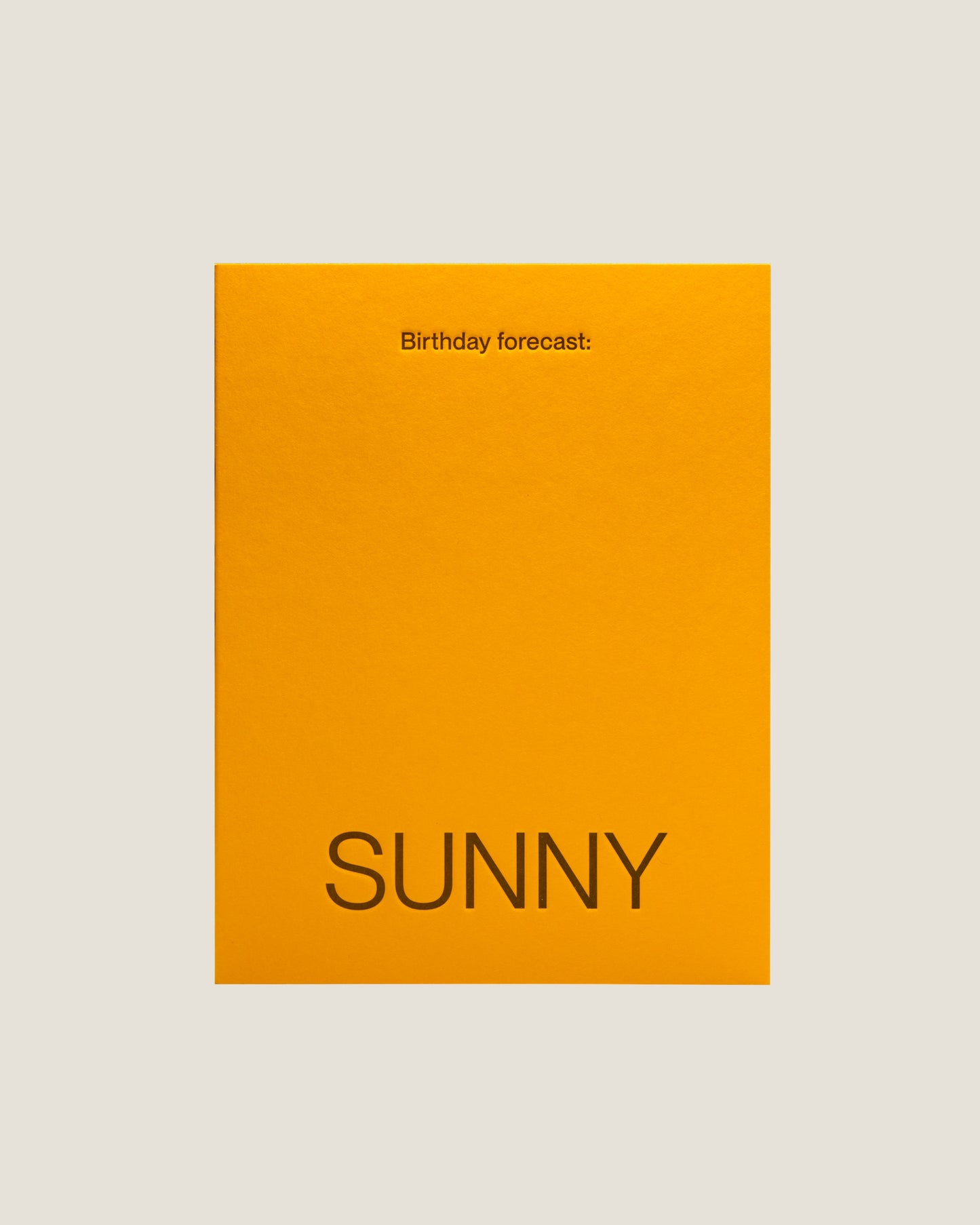 BIRTHDAY FORECAST: SUNNY - SHORT TALK GREETING CARD
