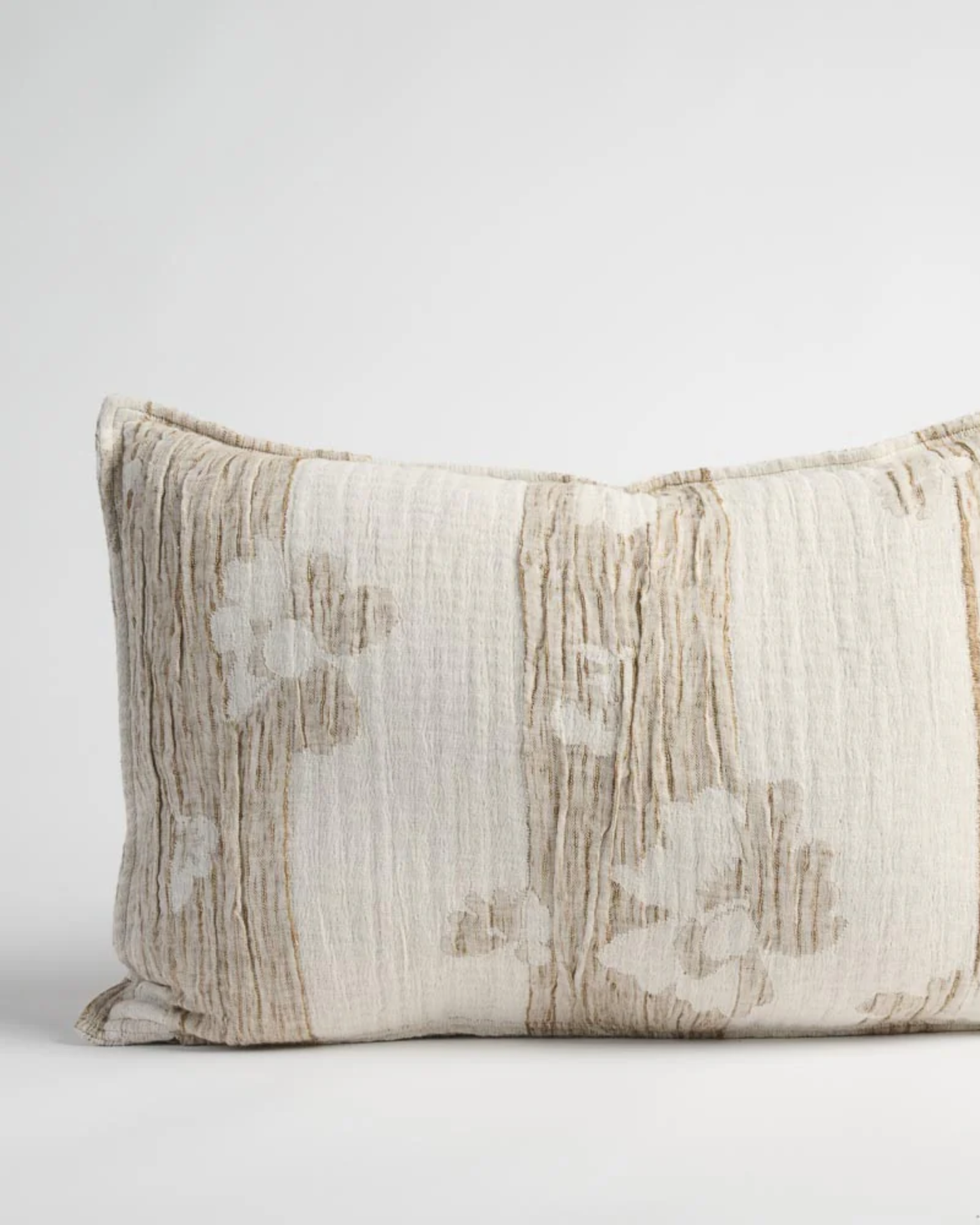 BLOSSOM REVERSIBLE FILLED CUSHION - CHOCOLATE/IVORY 40 x 60