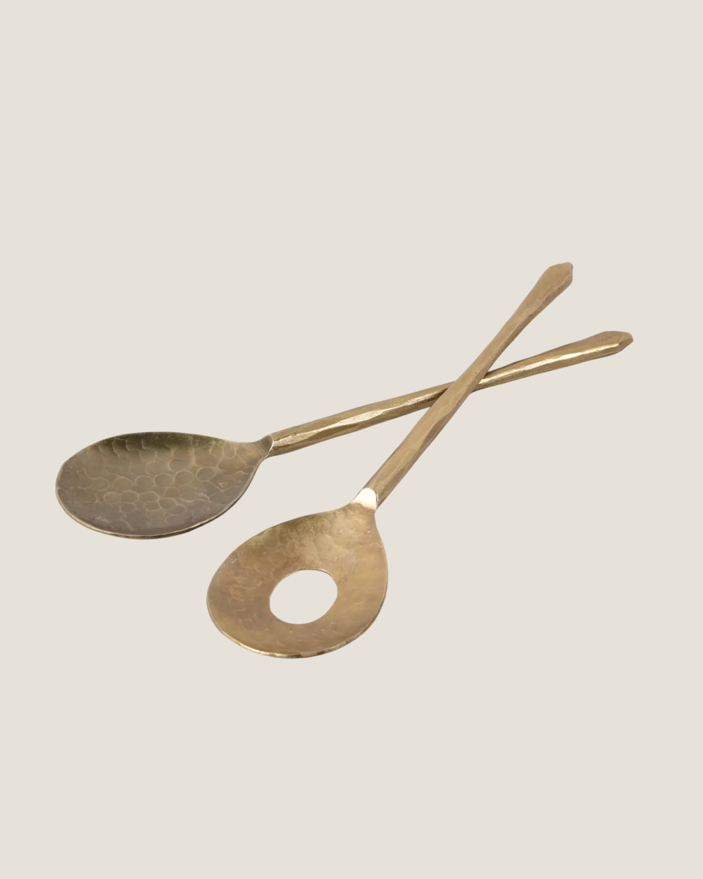 BRASS MODERN SALAD SET