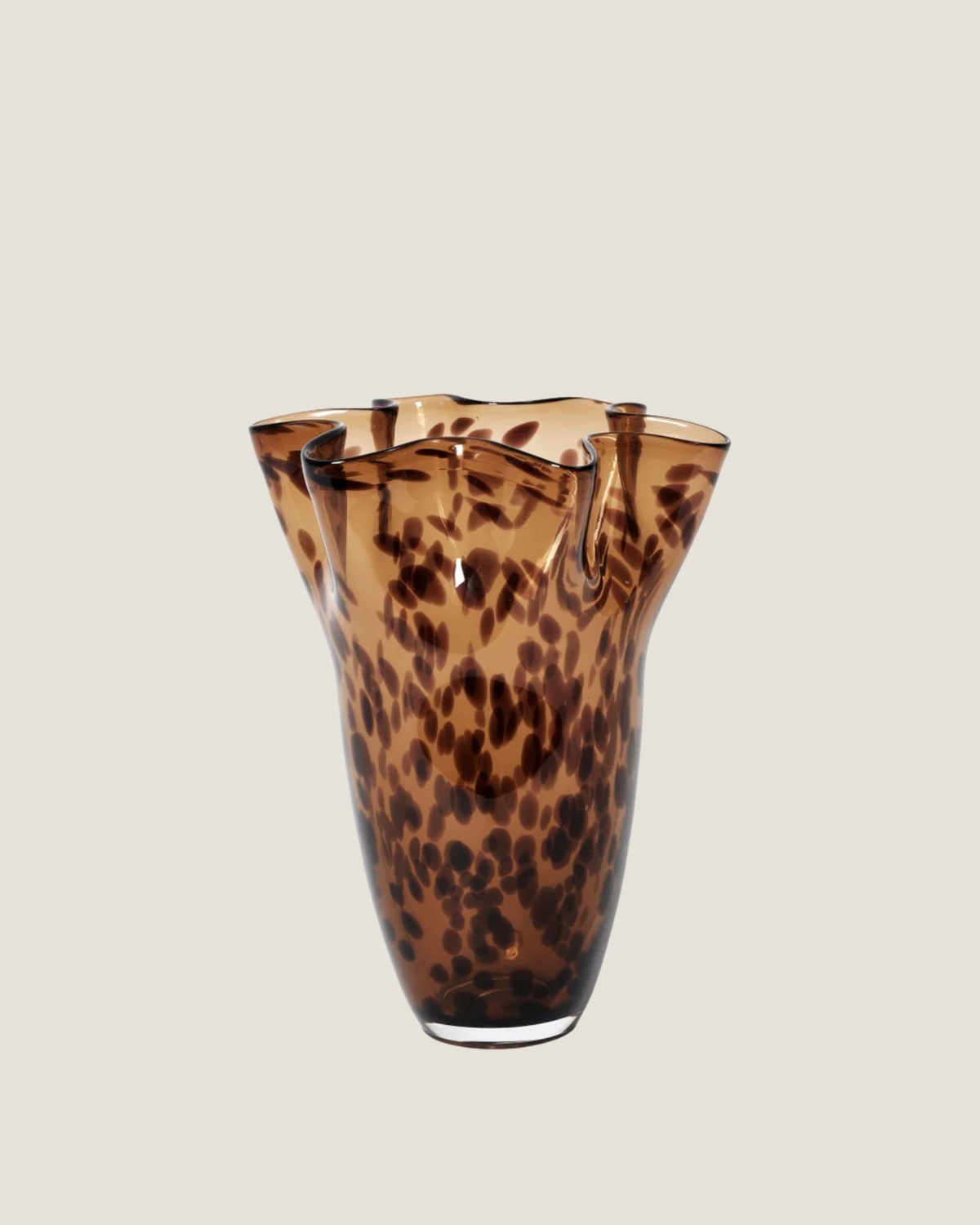 BROSTE VASE LIVA - BROWN LEOPARD