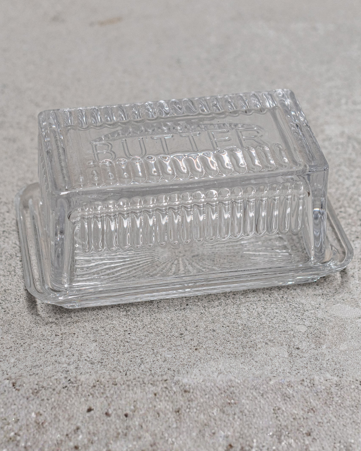 GLASS BUTTER DISH