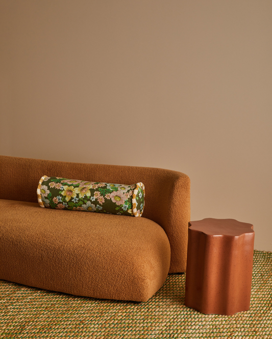 BUTTERCUP - OLIVE LINEN BOLSTER
