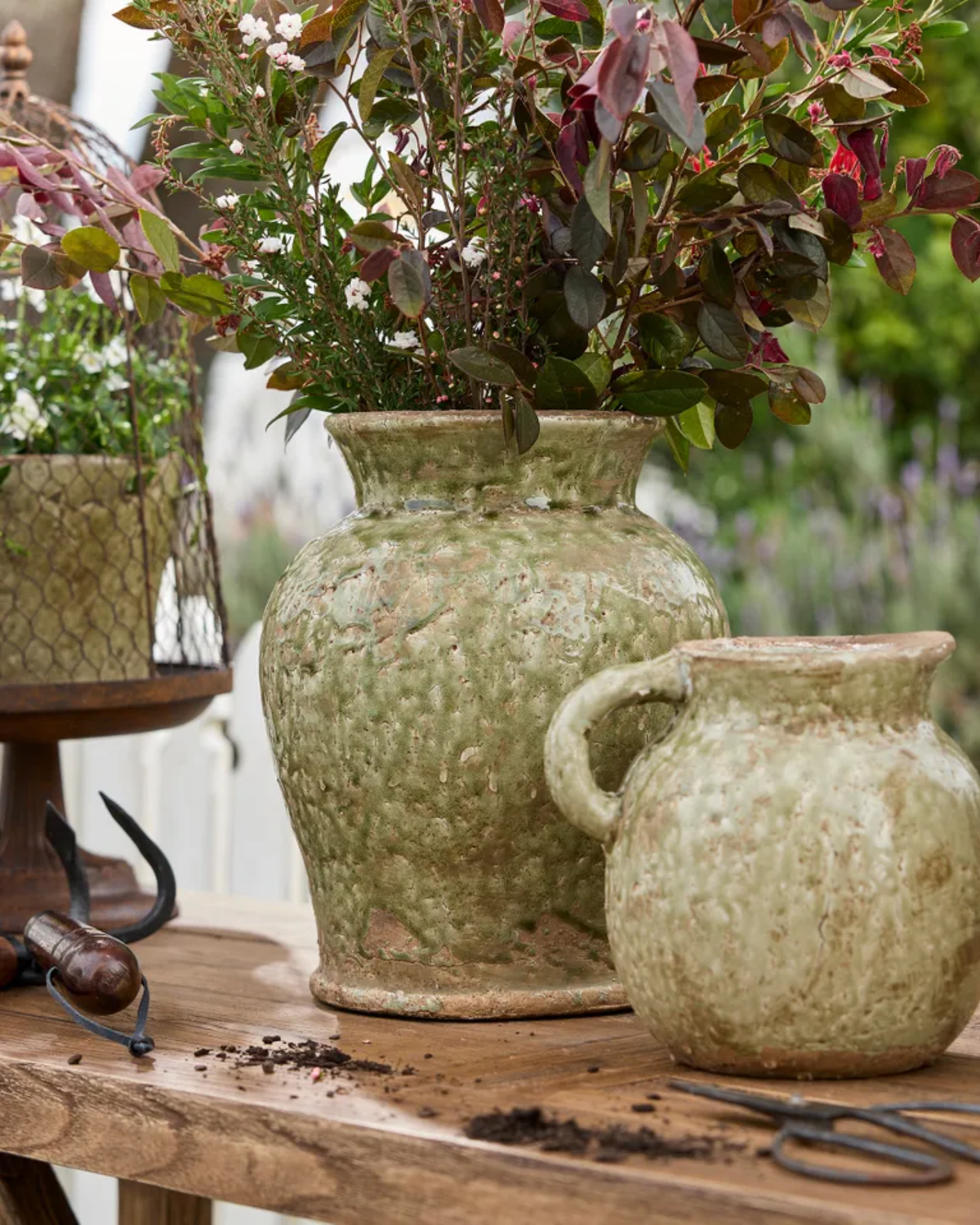 CELADON GARDEN VASE