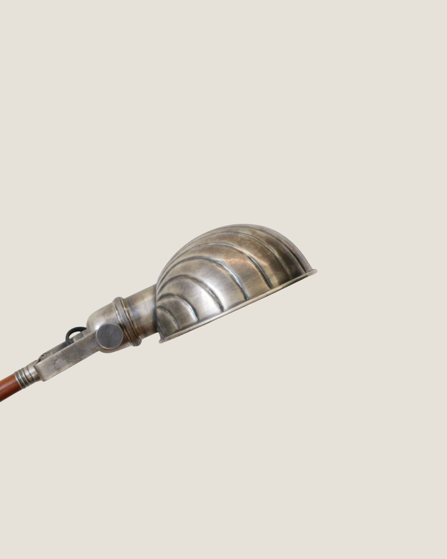 CLAM DESK LAMP - PEWTER ANTIQUED FINISHED &