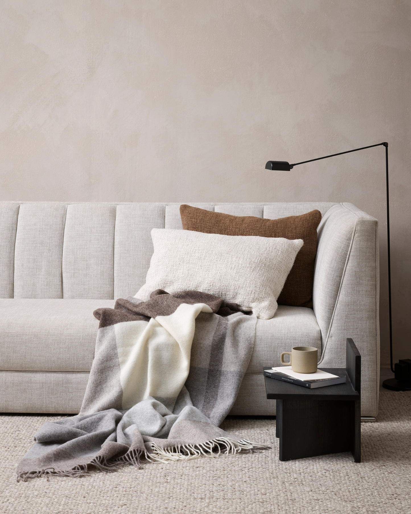 CYPRIAN LUMBAR CUSHION COVER - COCOA