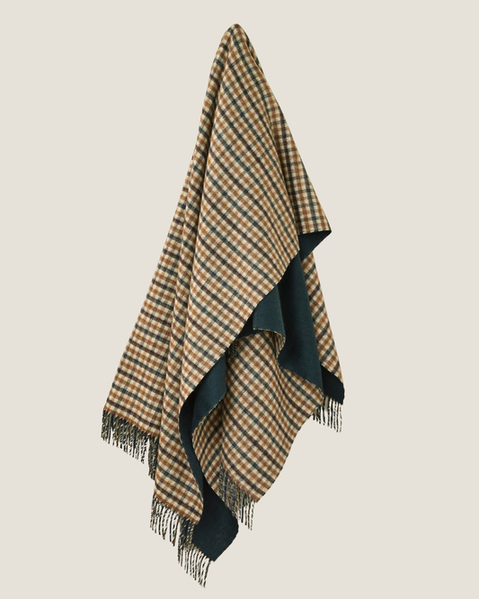 Double-Faced Estate Gun Club 100% Merino Throw