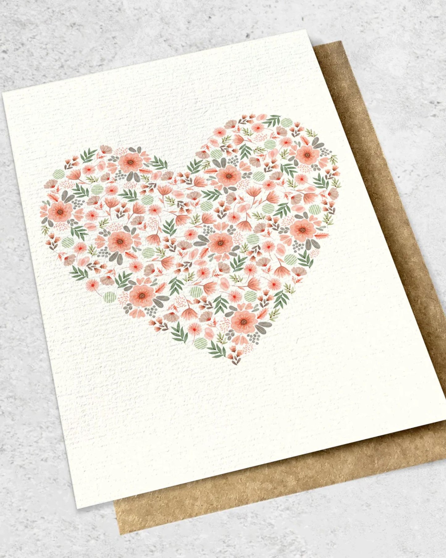 FLORAL HEART GREETING CARD